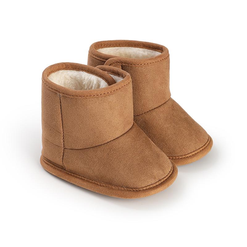 Unisex Baby Soft Sole Plush Snow Boots (0-1 Year): Non-Slip, Warm Cotton Shoes for Toddlers