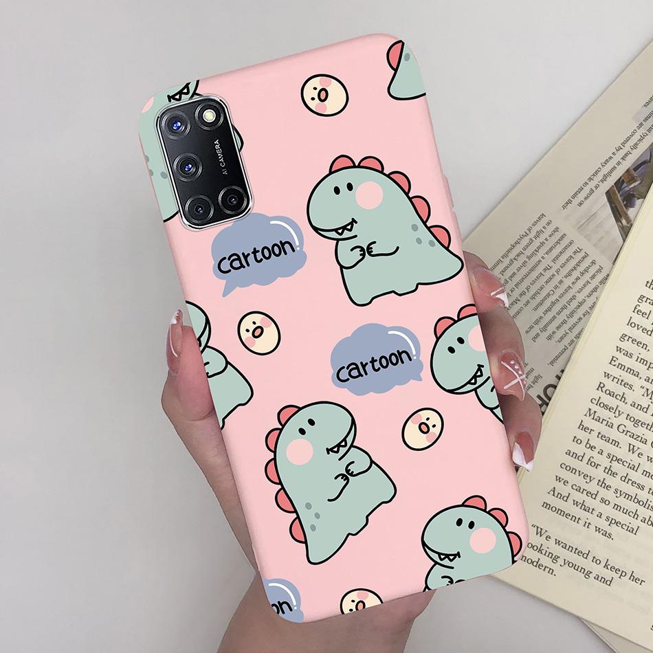 For Oppo A52 A72 A92 Case Cartoon Silicone Coque Heart Painted Cover For Oppo A72 A52 A 52 A 72 A 92 OppoA52 OppoA92 Phone Case