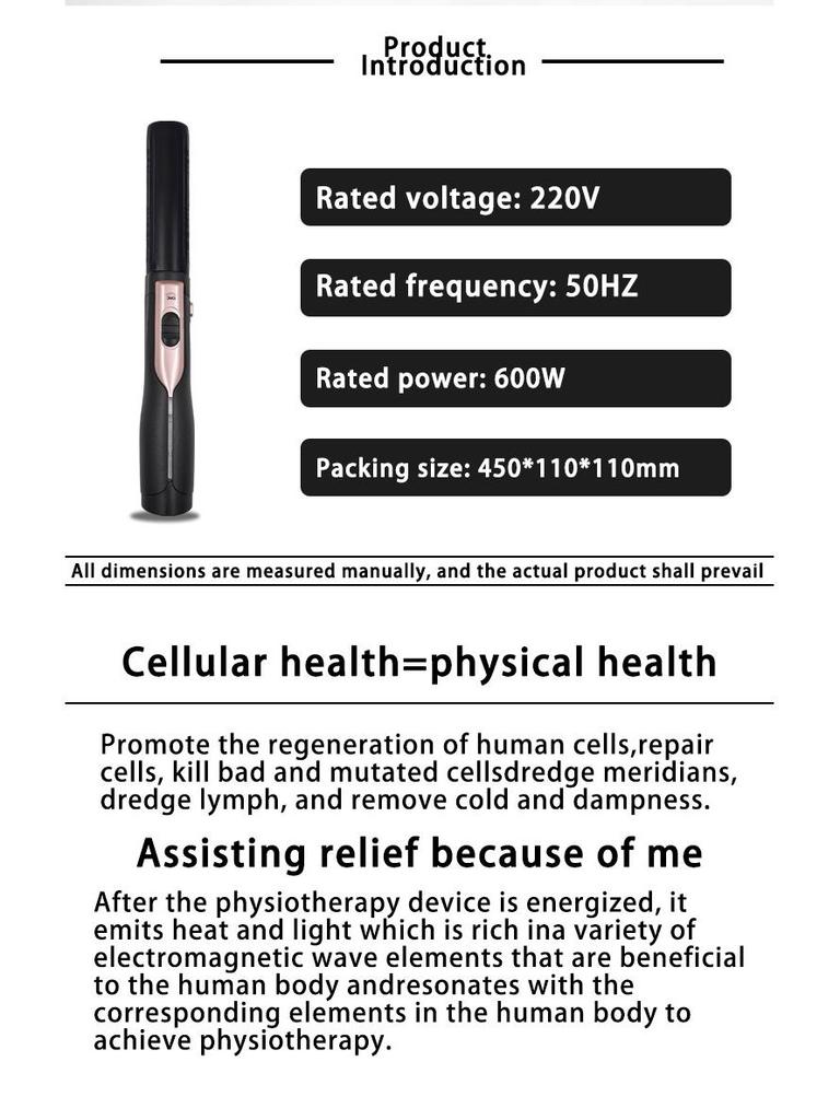 Terahertz Pulse Massage Device with Light Wave Therapy