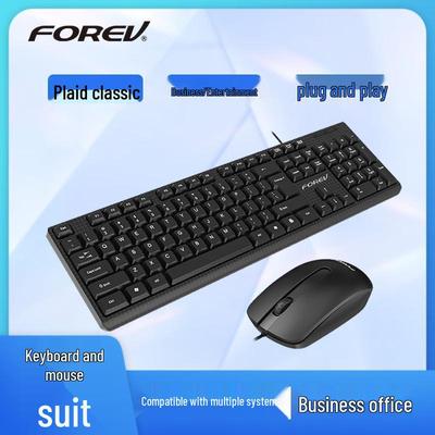 FOREV FOVEV FV68 Teclado y Ratón de Oficina con Cable