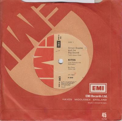 7inch Record SIMON DUPREE & THE BIG SOUND, JACQU - Kites EMIR5646 EMI 1978 Ireland Rock Used