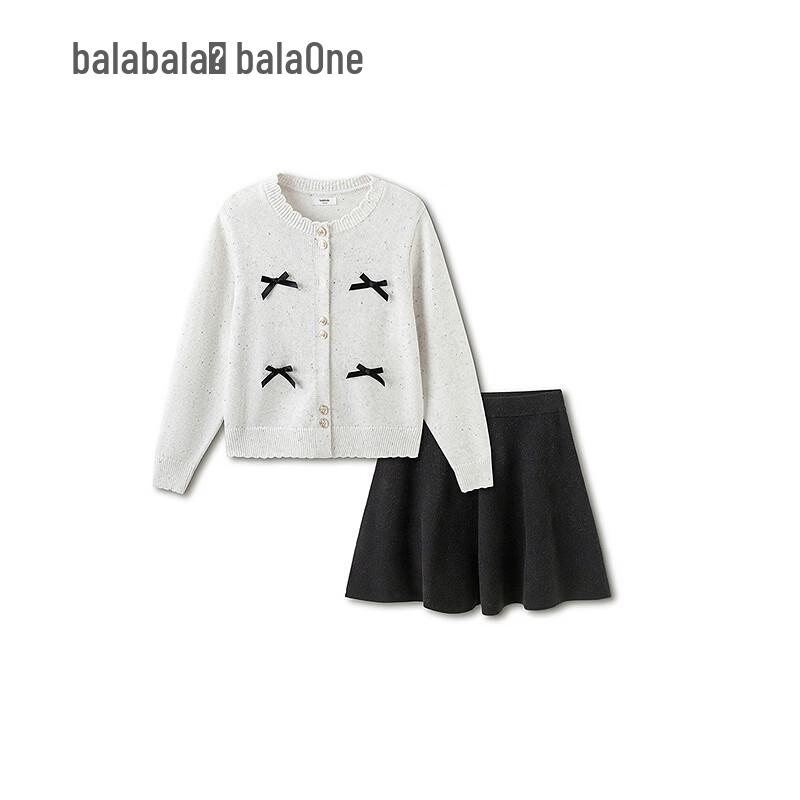 Balabala Girls' Sweet Knit Sweater & Skirt Set