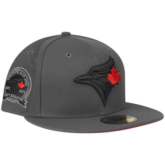 Casquette mlb toronto blue jays 40th - new era - 59fifty - charcoal - blanc - homme
