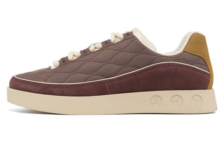 LI NING 1990 Classic Collection Comfortable Abrasion Resistant Low top Skateboard Shoes Women s Umber Red ALHT074-1 36