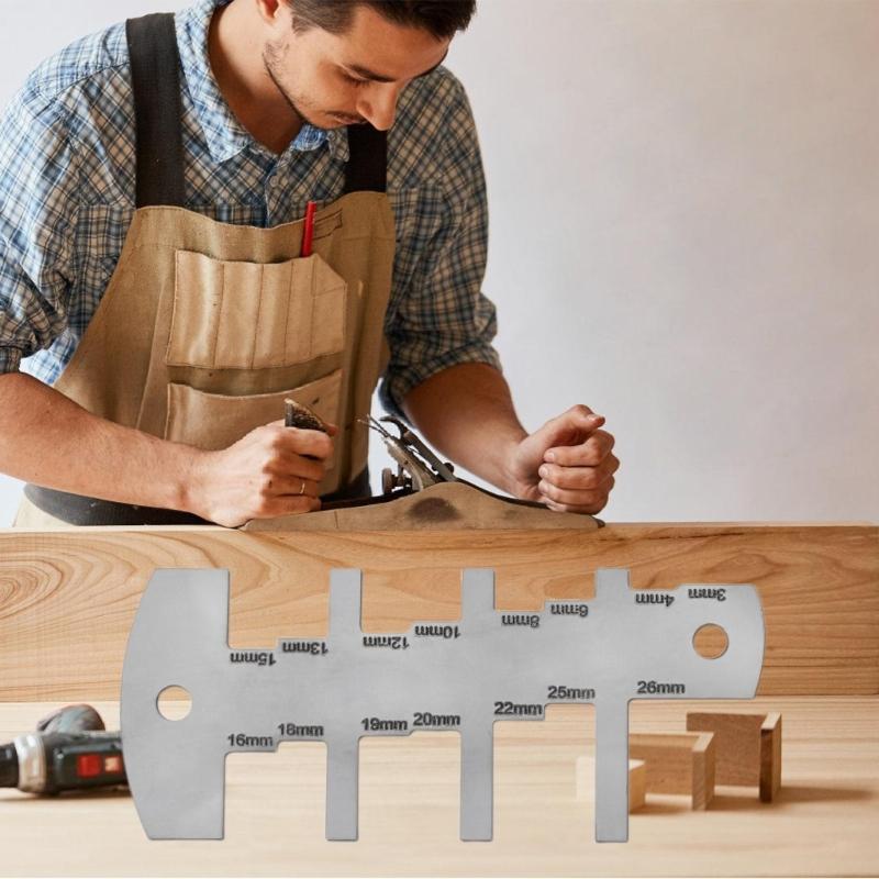 Stainless Router Depth Gauge Measurement Template For Accurate Woodworking And Metalworking 3-26mm Height Gauge Tool