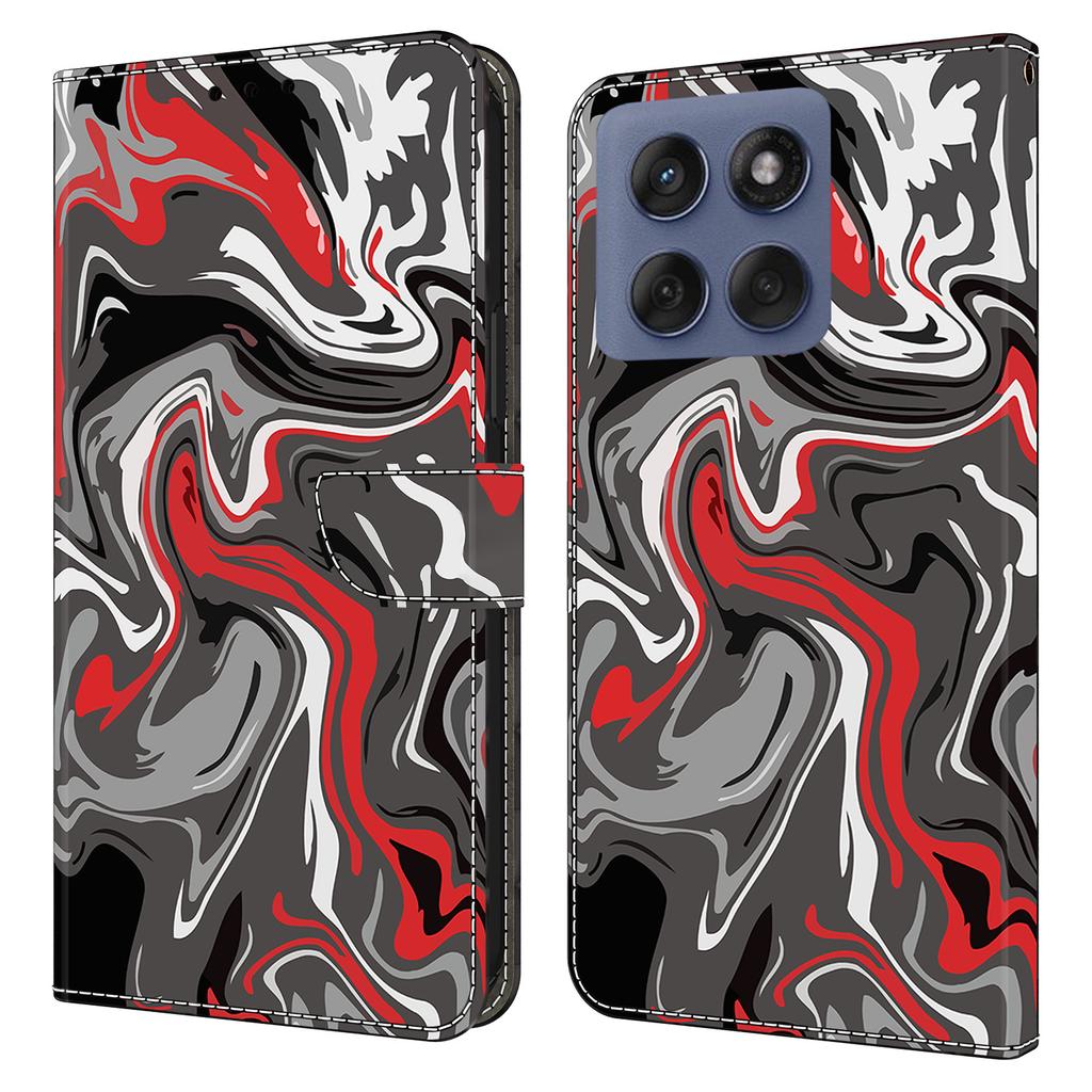 For Motorola Edge 60 Pro 5G Wallet Case Pattern Printing Stand Leather Flip Phone Cover