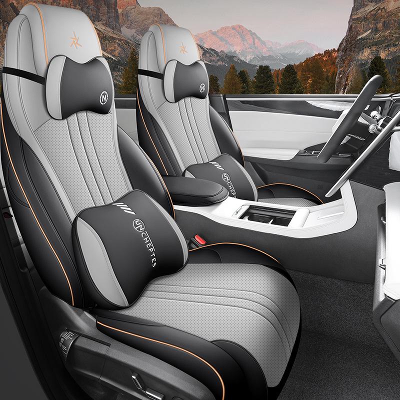 Galaxy L7 All-Season Full-Coverage Leather Seat Covers for 5 Seats