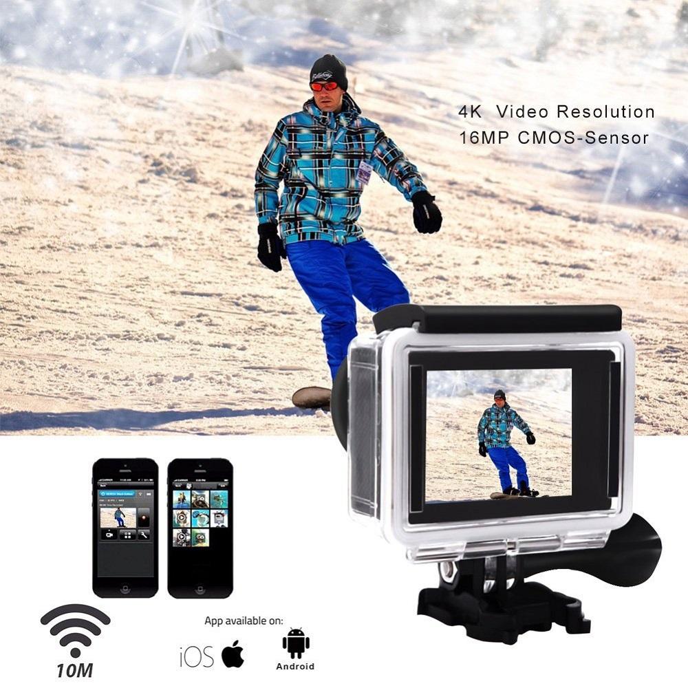 Action Camera, 4K High-definition Underwater Camera, Wireless WiFi Waterproof Outdoor Digital Camera