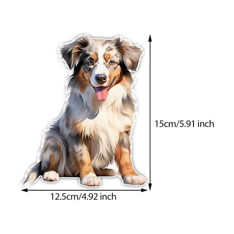 Australian Shepherd Pet Dog Animal Cartoon Car Sticker Waterproof Styling Automobiles Motorcycle Exterior Accessories Vinyl Decals TM340