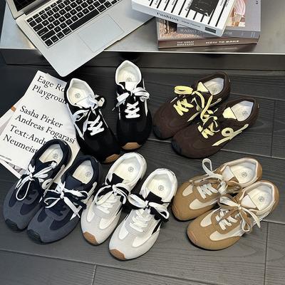 98-Retro Ugly Cute Flat Bottom New Soft Sole Comfortable Casual Pair of Shoelaces Shoes Female Cute
