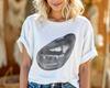 Luxury Lips Graphic Tee Bold Black And White Mouth Art Shirt A370