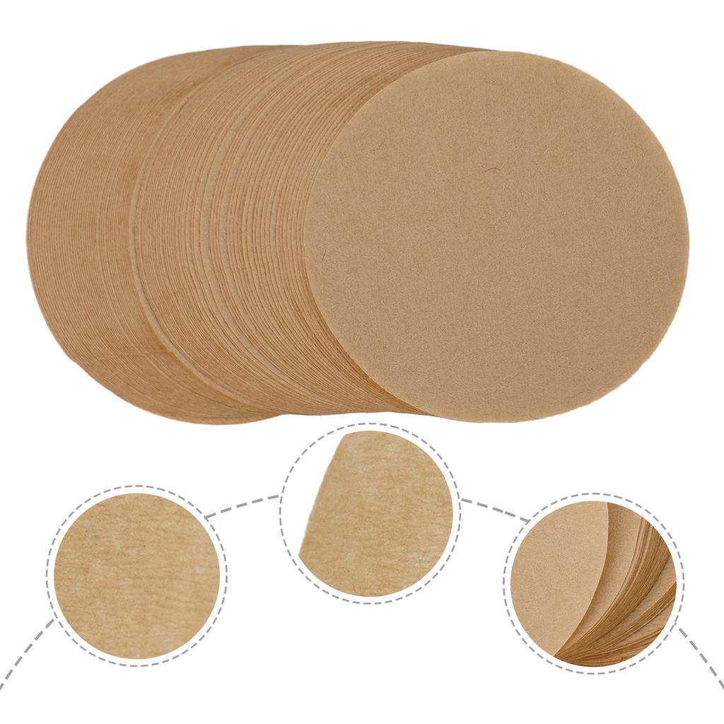 51 53 58mm 100Pcs Coffee Powder Bowl Filters For Espresso Maker White Brown Raw Wood Pulp Coffee Filter Paper Coffee Tools