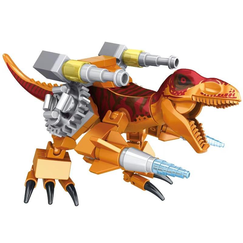 Heavy Mech Dinosaur Adventure Team, T-Rex and Tyrannosaurus Rex Full Set Minifigure Animals, Boys Building Blocks Assembly Toy