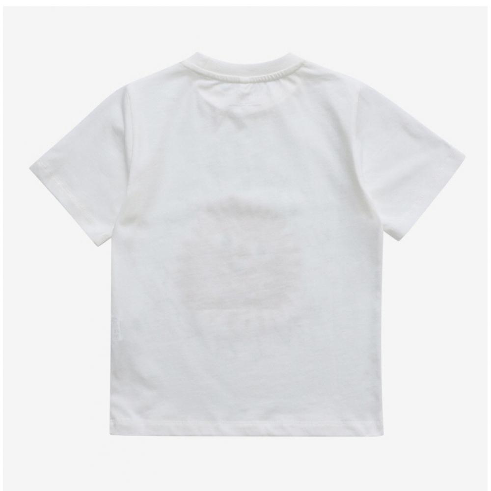 Stella Mccartney Tt8s01 Z0434 101 Sunshine Monster Print Kids Short Sleeve Tee