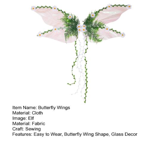 Women Butterfly Wings Elastic Straps 3D Design Fairy Wing Dress Up Halloween Costumes Photography Props