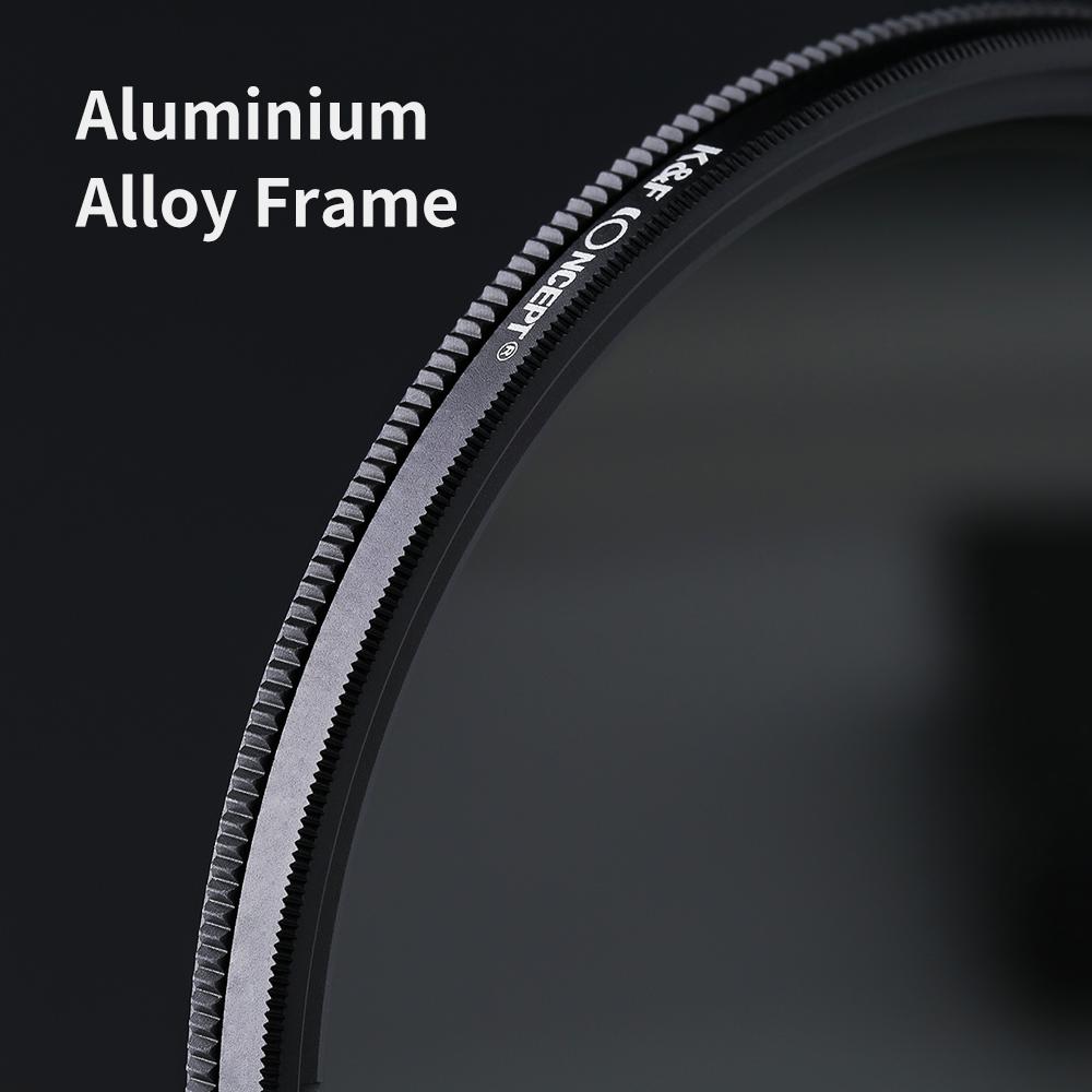 K&F CONCEPT 37-82mm ND2 To ND400 Adjustable Neutral Density Variable ND Camera Lenses Filter Cloth 49mm 52mm 58mm 62mm 67mm 77mm