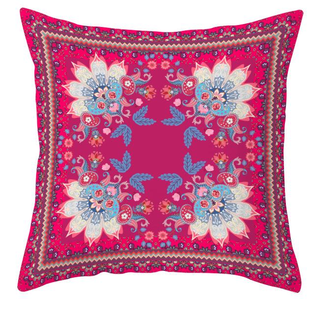 Mandala Ethnic Style Printed Peach Skin Velvet Pillowcase, Bohemian Home Pillow and Cushion Cover