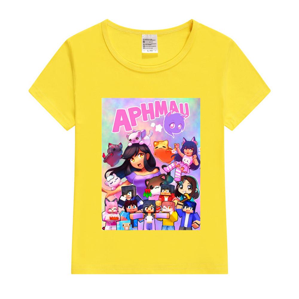 

Aphmau Искусство Базовая Футболка Милая Принцесса девочка Футболка с принтом Детская одежда Мультяшный Аниме Мальчики Девочки Футболка с принтом Топы футболка 150