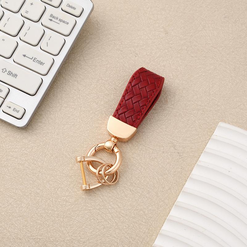 Cross-border Year of the Horse Car Home Keychain Wrist Rope Motorcycle Pendant Men's and Women's Metal Braided Rope Bag Key Chain