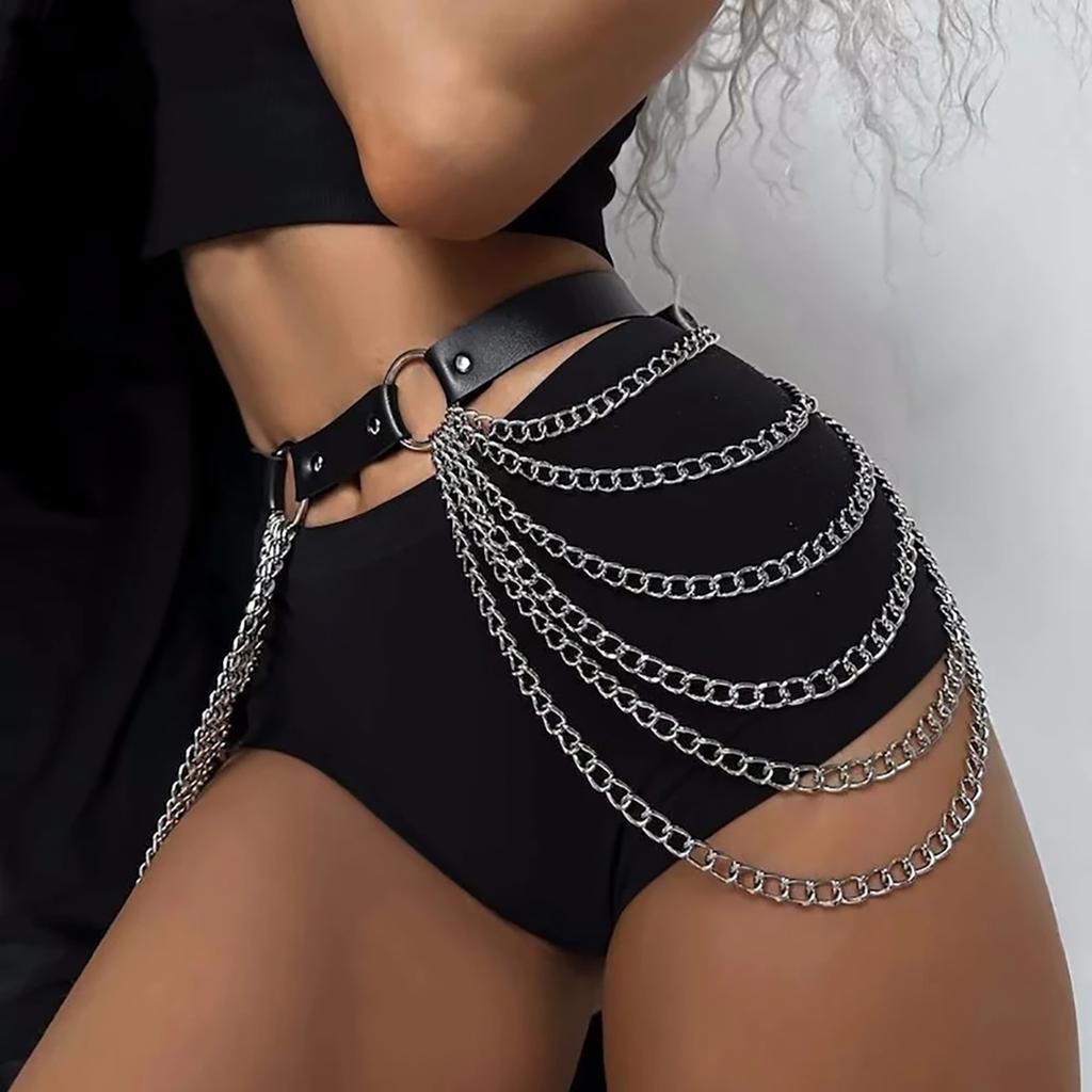Women Goth Harness Leather Lingerie Sword Belt Bondage Chest Harness BDSM Suspender Adjustable Gothic Clothes Adult Accessories