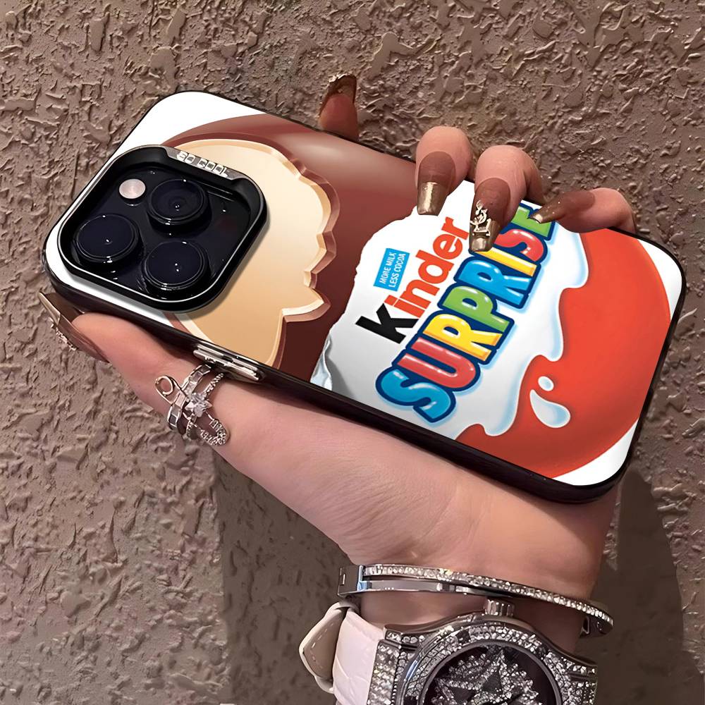 Trolly Egg KINDER JOY Surprise Phone Case For IPhone 17 16 15 14 13 12 11 Pro MAX Matte Shockproof Back Anti Fall Matte Cover