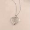 1pc Rose Flower Heart Photo Frame Pendant Necklace, Stainless Steel Necklace For Relatives, Father's Day Gift