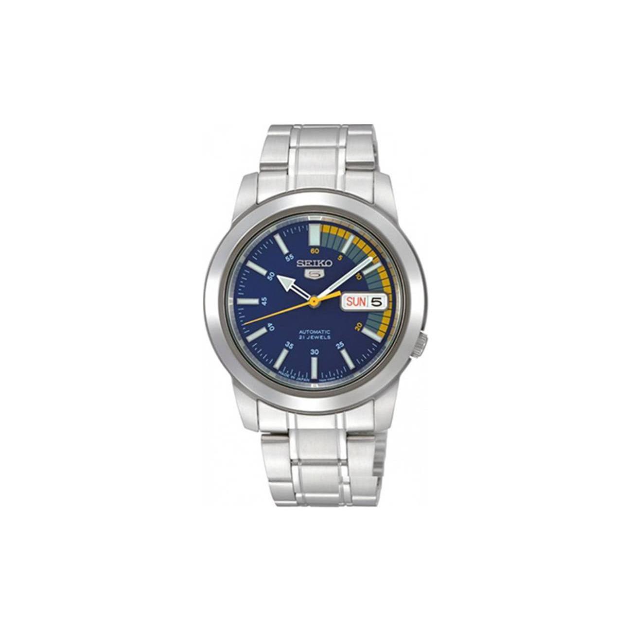 

SEIKO 30m Water Resistant Automatic Mechanical Movement Stainless Steel Strap Watch Men s Watches SNKK27K1 Blue Dial