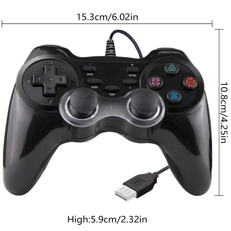 Game Controller Wide Platform Compatibility USB Corded Gamepad Accurate Motion Sensing Control Support Double Vibration