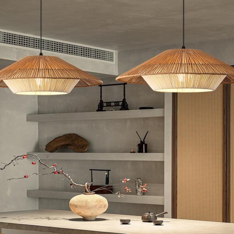 Vintage Hemp Rope Pendant Light