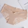 Women Ice Silk Seamless Low Waist Lace Sexy Breathable Ladies Panties