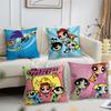 T-Die Powerpuff-Zeichentrick-Mädchen Kissenbezug Kissen Zimmer Schlafzimmer Kopfteil Sofa Wohnzimmer Rückenlehne Nickerchen Zeit Kissenbezug