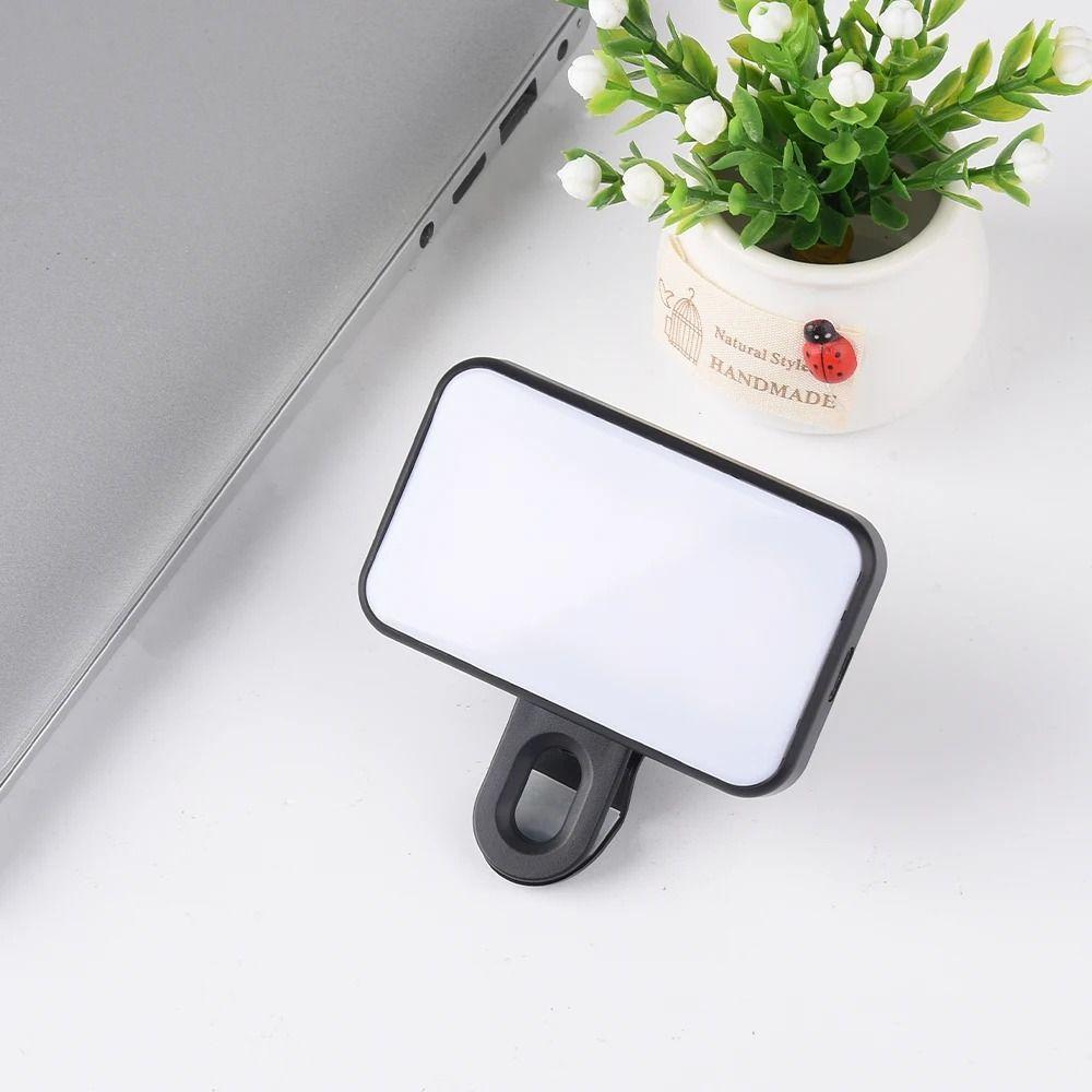Rechargeable Selfie Fill Light Adjustable Brightness LED Fill Light Clip On Light  Mobile Phone