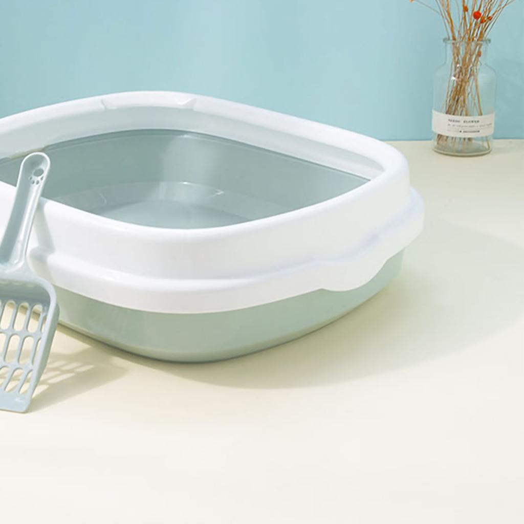 Katzentoilette Großer Raum Spritzschutz Verdickt Halbgeschlossen Katzenklo mit Katzenstreu