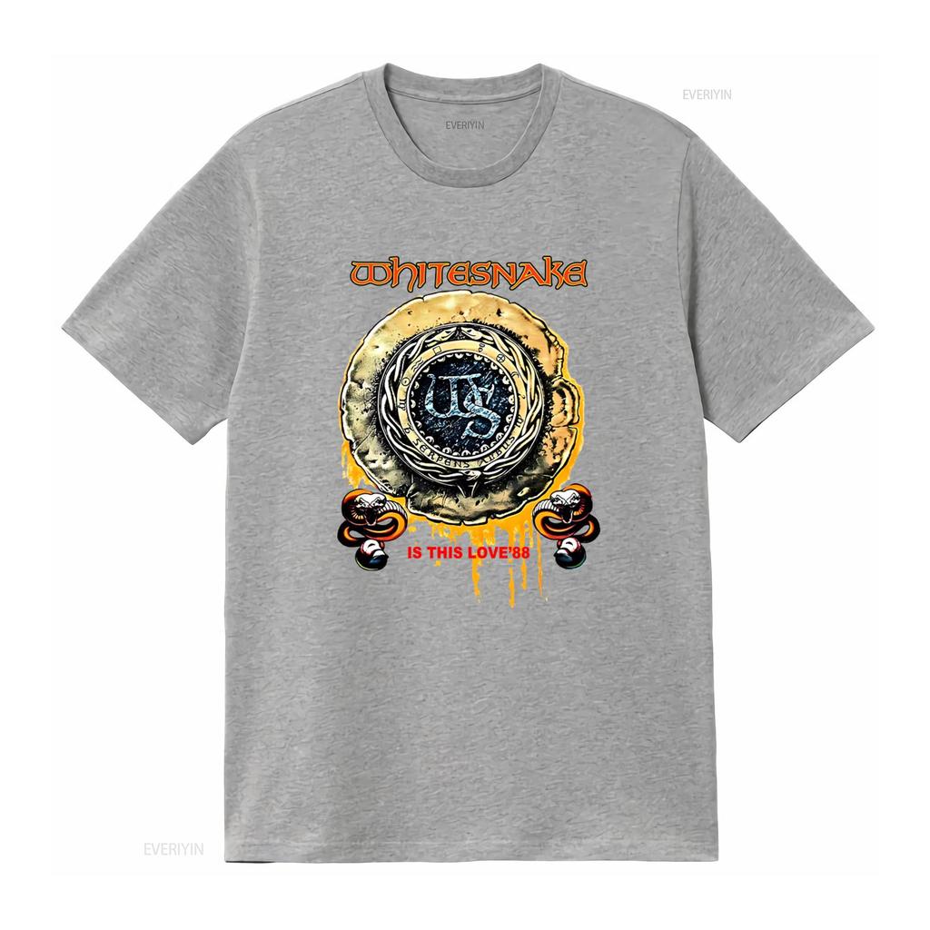 Whitesnake is This Love 88 Concert T shirt Rock Band with Logo and Vintage Design vintage Washed designer clothes Stylish