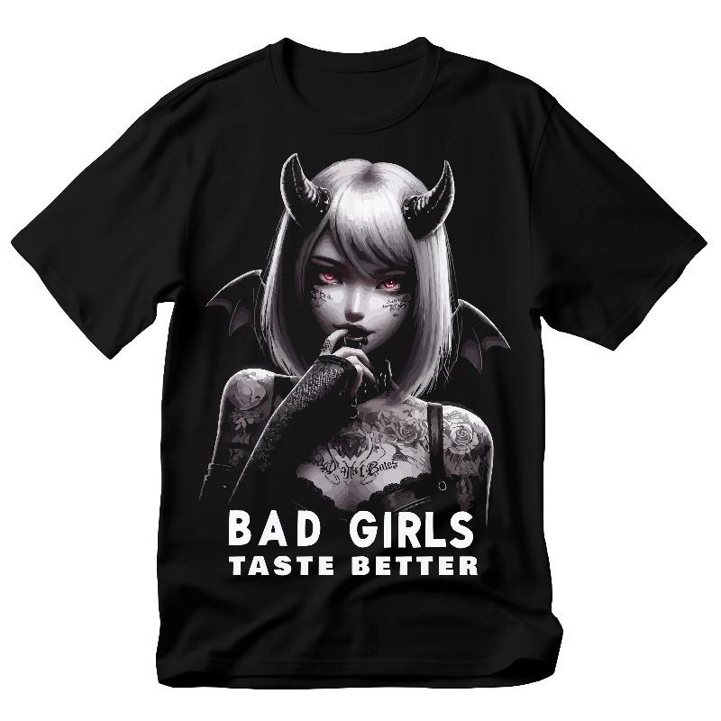 

Anime Demon Girl TShirt Gothic Style Allseason casual comfortable base layer Tshirt unisex S
