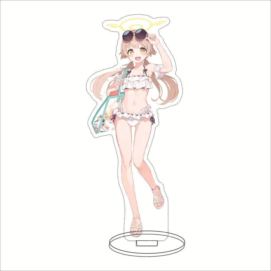 Anime Blue Archive Sunaōkami Shiroko Stand Model Cosplay 15cm Acrylic Game Figure Waraku Chis Cute Desk Decor Fans Collection