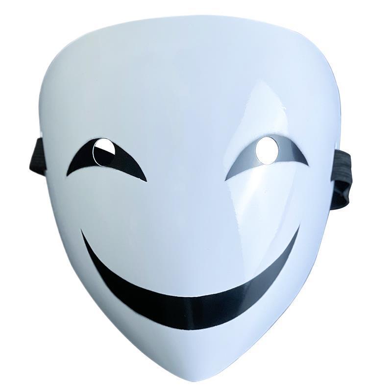 Glowing Jet Black Hiruko Kagetane Full Face Mask for Halloween