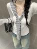 Korean Style Bow Embroidery Long Sleeve Slim-Fit Rayon T-Shirt for Women - Autumn Collection