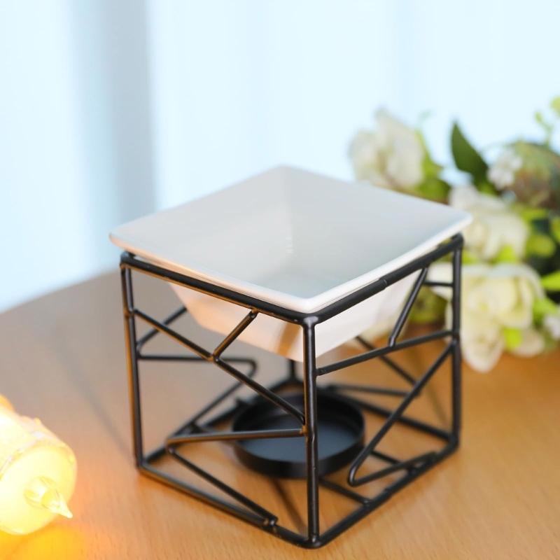 Decorative Ceramics Essential Oil Burners Aromatherapies Scent Diffuser Tealight Candle Holder Rack for Meditations Room