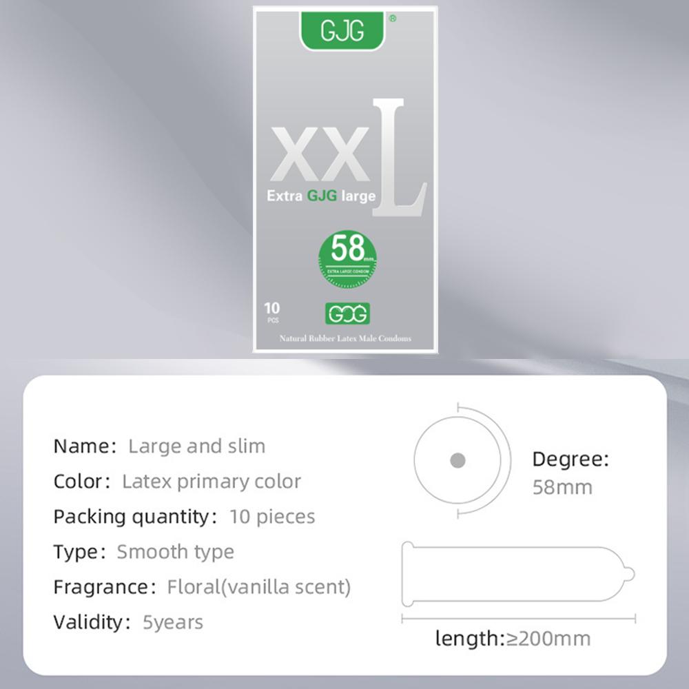 58MM kondom Velikost XXL Velká velikost Kondomy z přírodního kaučuku Velký penis Kondomy velké velikosti Bezpečné sexuální hračky s rukávem na penis pro dospělé