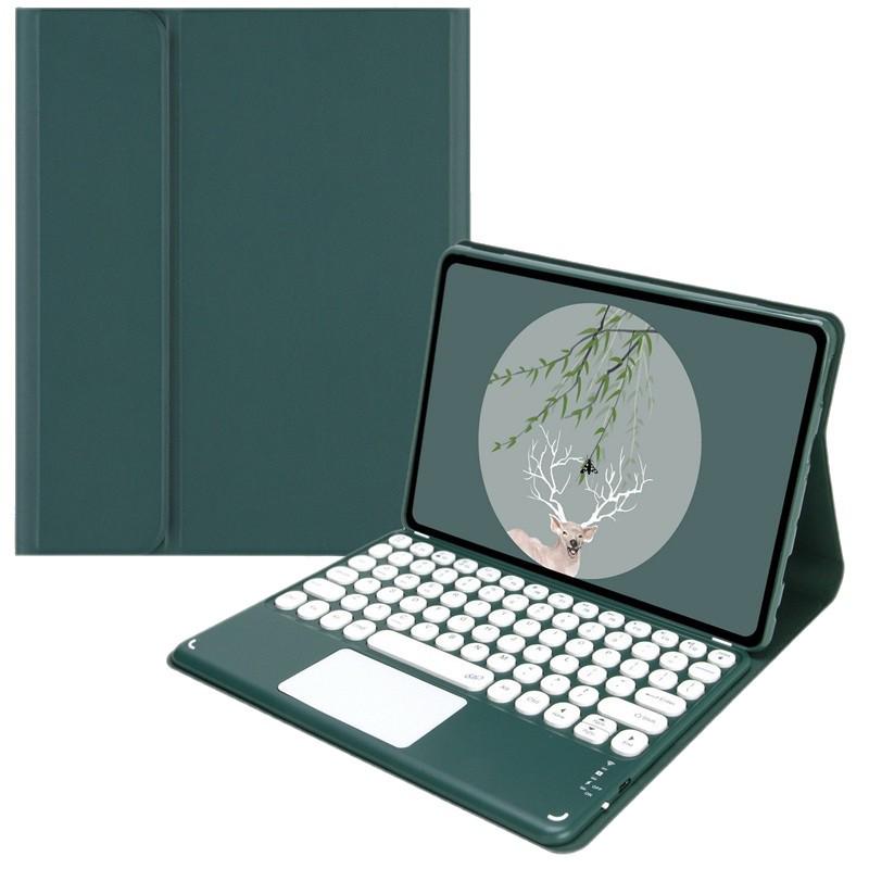 Compatible Bluetooth Keyboard Protective Case for Honor Tablet 9 (12.1-inch), X8 Pro, X9a, and X9 with Round Cap Touch and Leather Finish.