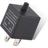 Downhill Car Flasher Relay, 3 Pin CF13KT Adjustable Frequency LED Turn Signal Super Flashing Repair Relay, Waterproof Housing Plug and Play Standard