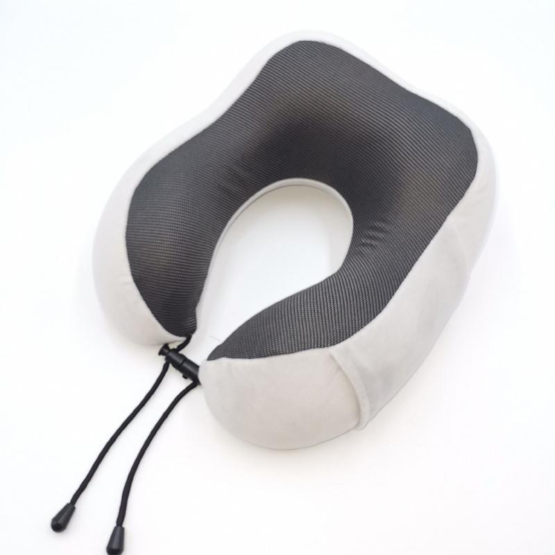 Portable Memory Foam Hooded U-Shaped Travel Pillow Soft Sleep Pillow Neck Support For Airplane Office Plane Train Offic And Home