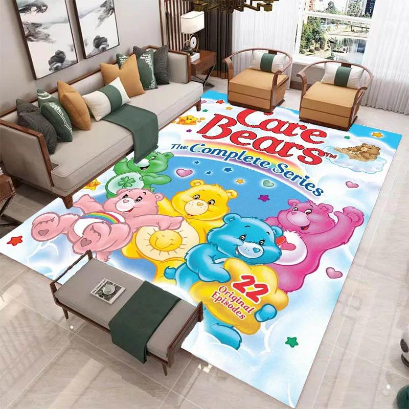 MINISO Cute C-Care Bears Printed Carpet Kitchen Mats Non -slip Carpet Outdoor Carpets Area Rug Bedroom Decor Birthday Gift