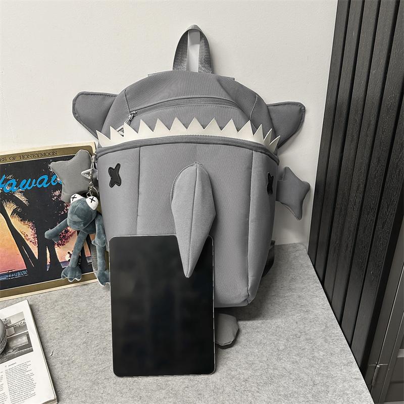Cute Shark Shape Backpack - Unisex Cartoon Casual Backpack