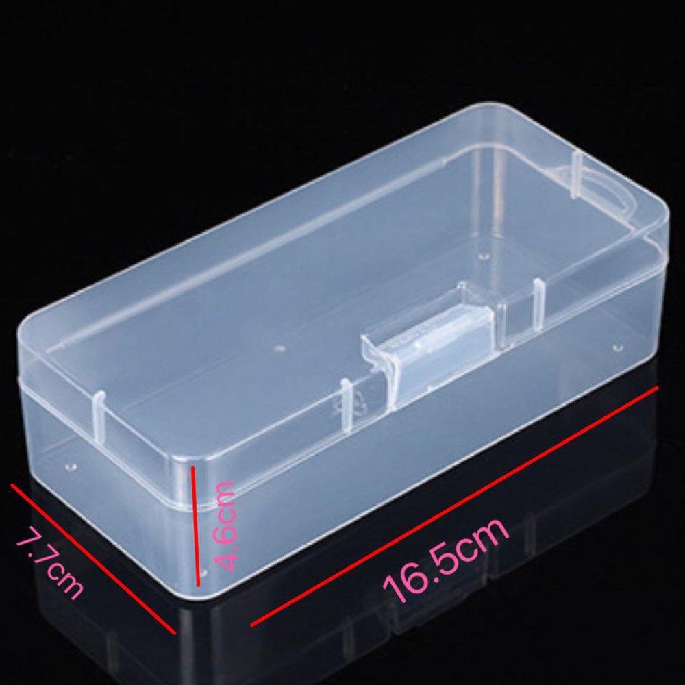 1PC Transparent Rectangular Storage Box S/M/L Plastic Buckle Empty Box Desktop Container Simple Home Dustproof Storage Box