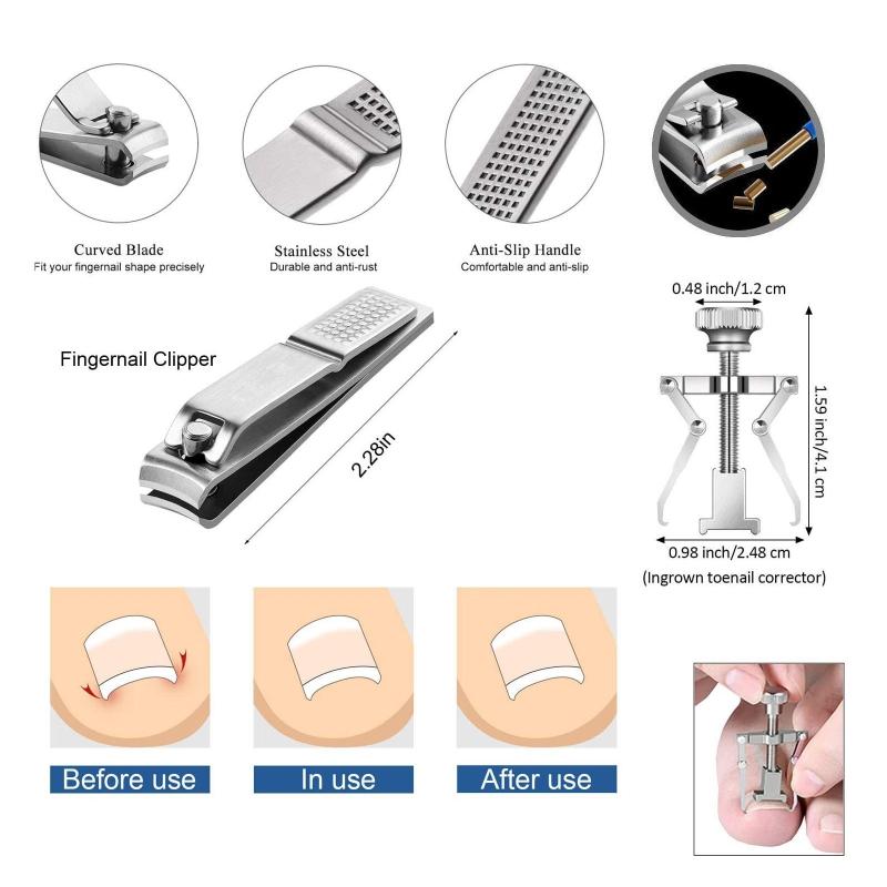 Toenail Clipper Ingrown Toenail Removal Kit Thick Nail Hard Nail Professional