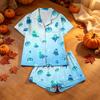 Conjunto de Pijama de Halloween con Estampado para Mujer, 2 Piezas, Casual, Cómodo, Ropa de Dormir