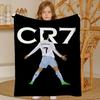 Knee Fashion Blanket Throw Winter Microfiber Oversized Baby Lightweight Flannel Fleece Bed Sofa Decoration C-CR7-R