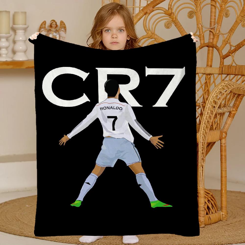 Knee Fashion Blanket Throw Winter Microfiber Oversized Baby Lightweight Flannel Fleece Bed Sofa Decoration C-CR7-R